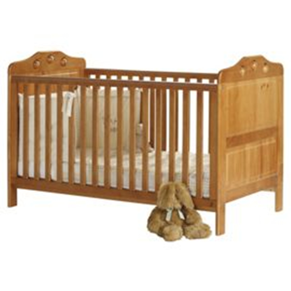 brown cot bed